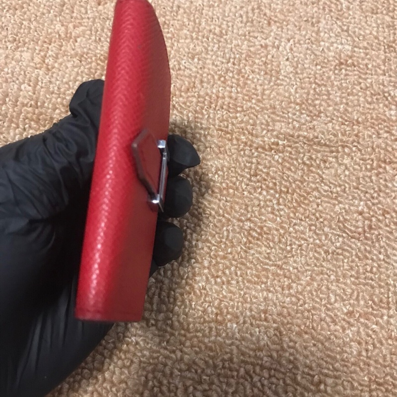 愛馬仕 Hermès Bearn H 鑰匙包｜紅色 Epsom｜銀扣 6掛勾-5