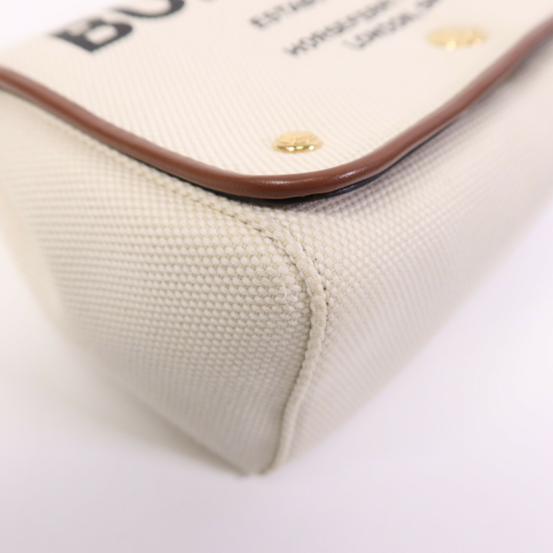 BURBERRY 帆布Horseferry金扣肩背袋-6