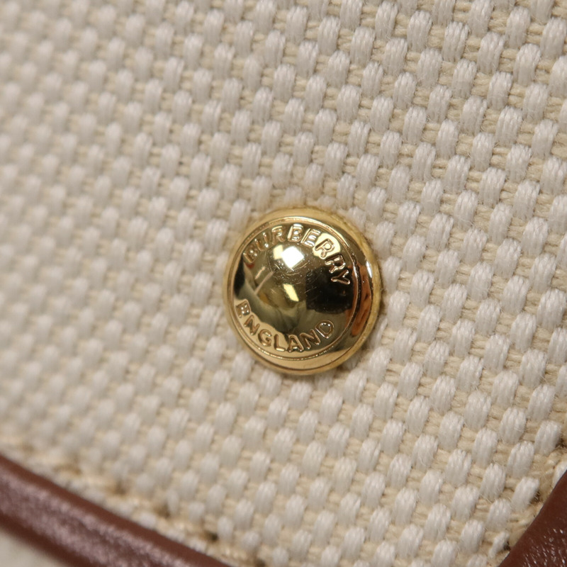 BURBERRY 帆布Horseferry金扣肩背袋-11