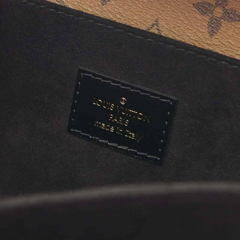 路易威登 Metis MM Pochette 手提包，塗層帆布和皮革，Monogram Reverse 反面圖案，女士款，棕黑色，M44876-3