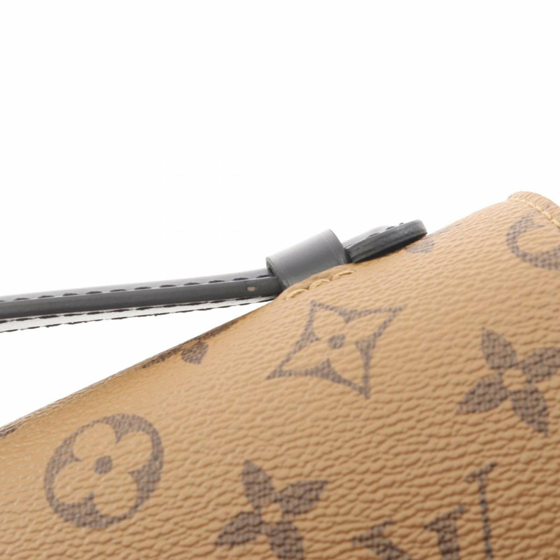 路易威登 Metis MM Pochette 手提包，塗層帆布和皮革，Monogram Reverse 反面圖案，女士款，棕黑色，M44876-5