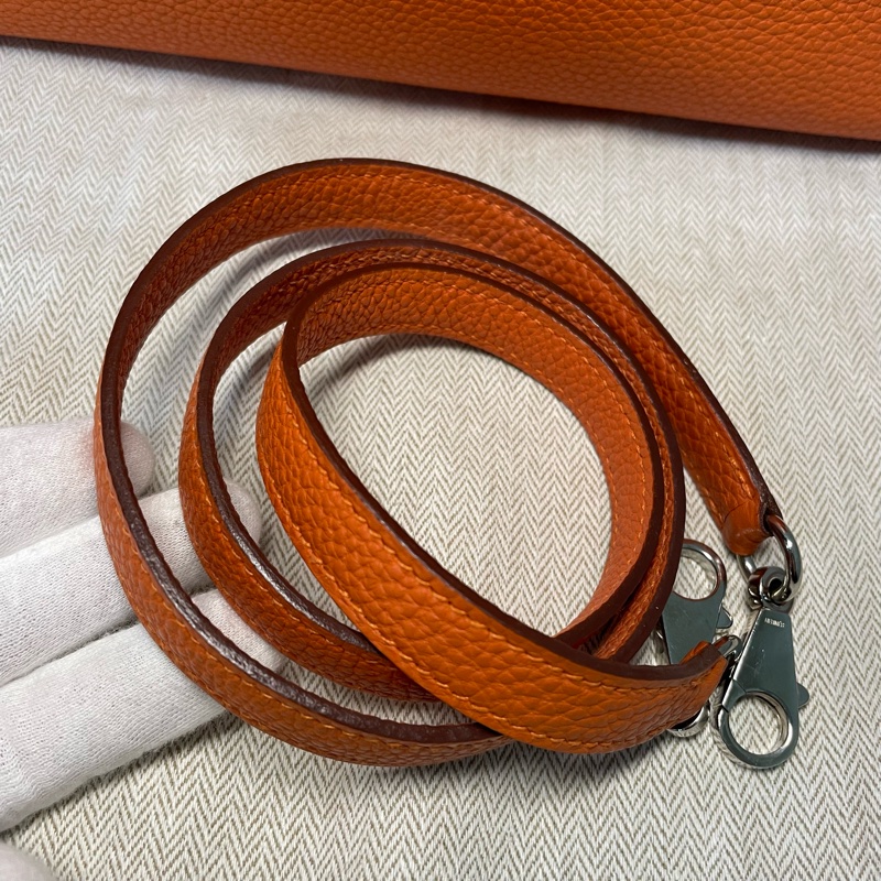 愛馬仕 Hermes Kelly 32 橘色 框K togo皮-7