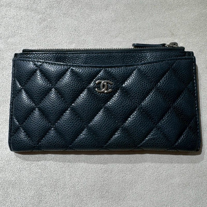 Chanel 荔枝皮扁式長夾-0