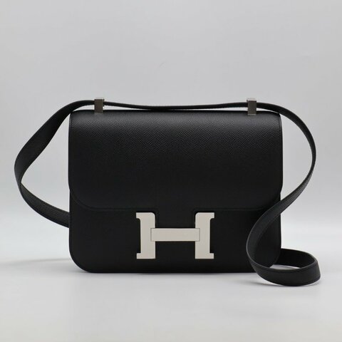 HERMES Constance 24 - 黑銀 K