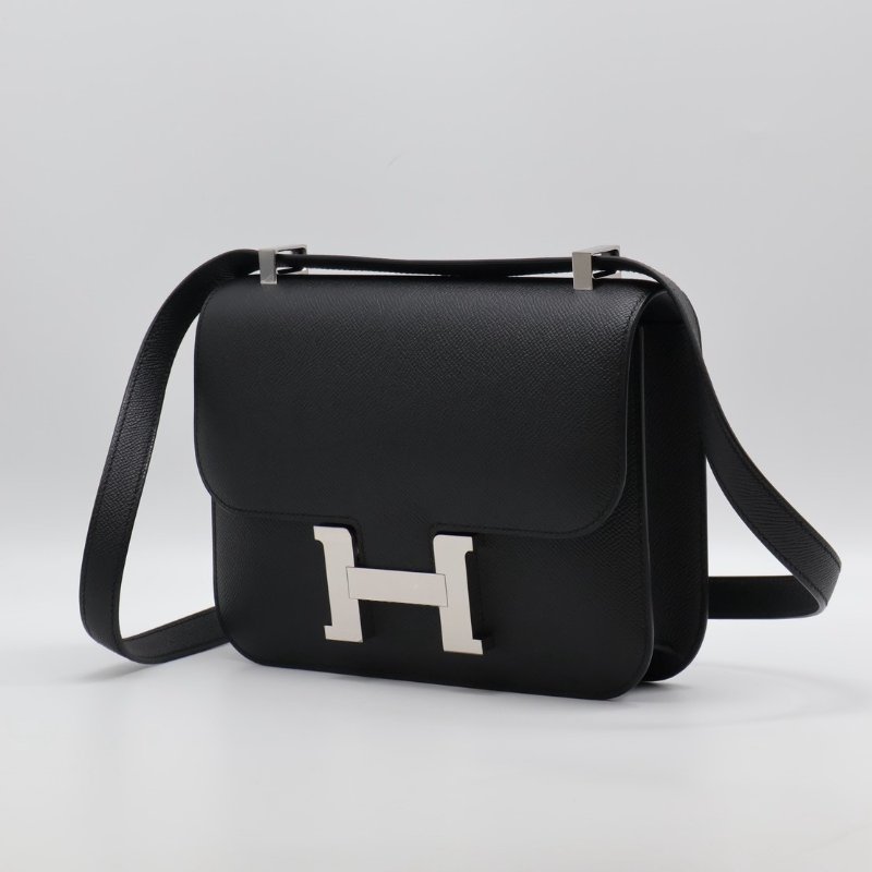 HERMES Constance 24 - 黑銀 K-13
