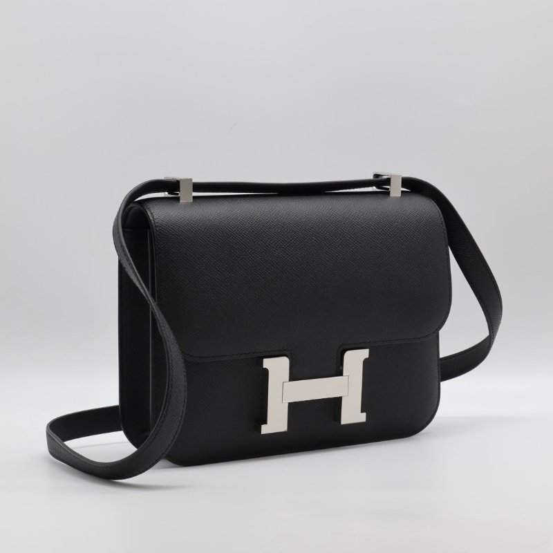 HERMES Constance 24 - 黑銀 K-14