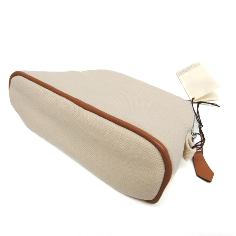 愛馬仕 Bolide Mini 迷你女士棉質手拿包 淺米色-2