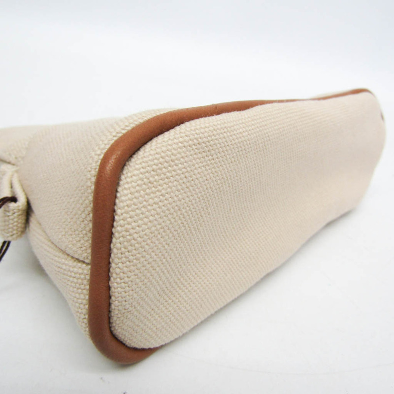 愛馬仕 Bolide Mini 迷你女士棉質手拿包 淺米色-4