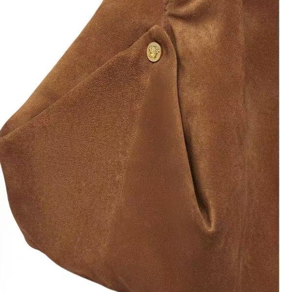 Versace Protea 肩背包大號 棕色 44cm 30cm 30cm 全新配件塵袋-3