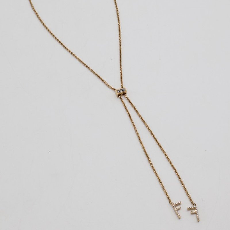 FENDI FF水鑽項鍊-0