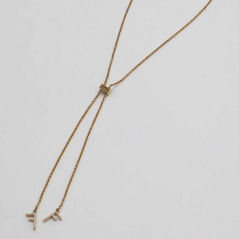 FENDI FF水鑽項鍊-1