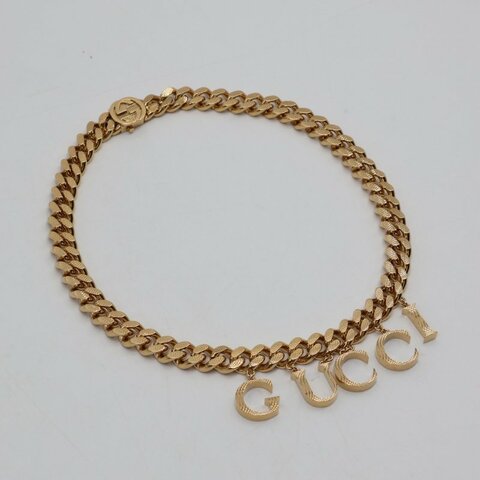 GUCCI 字母吊墜古巴頸鍊
