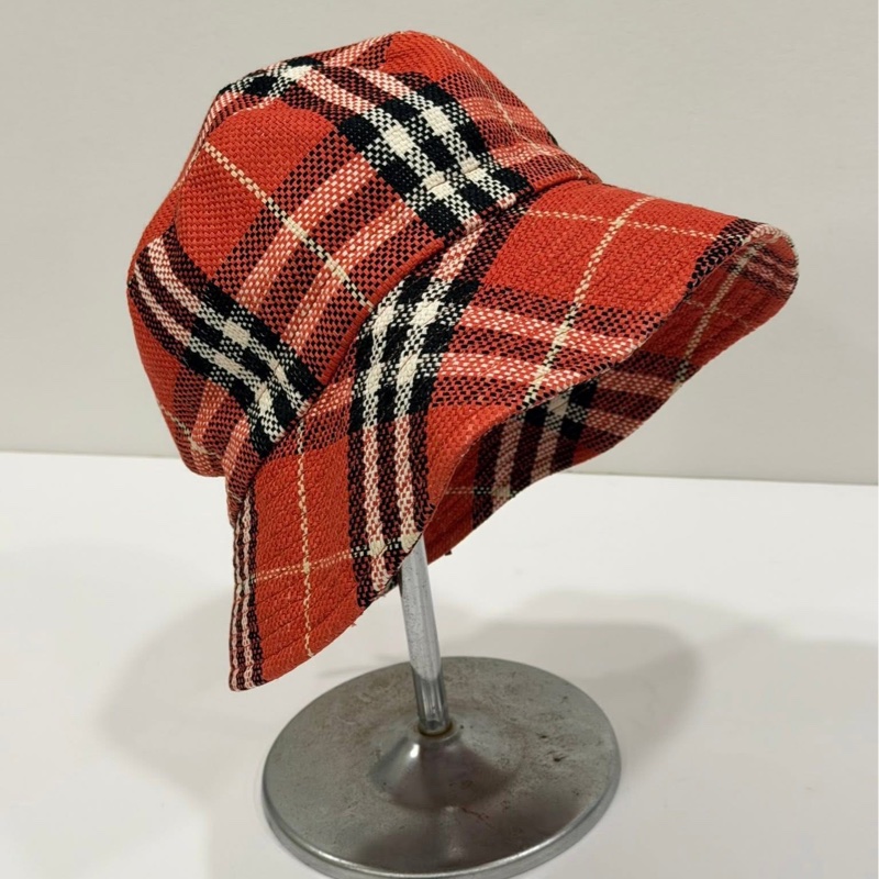 BURBERRY 藍標 格紋綁帶漁夫-0