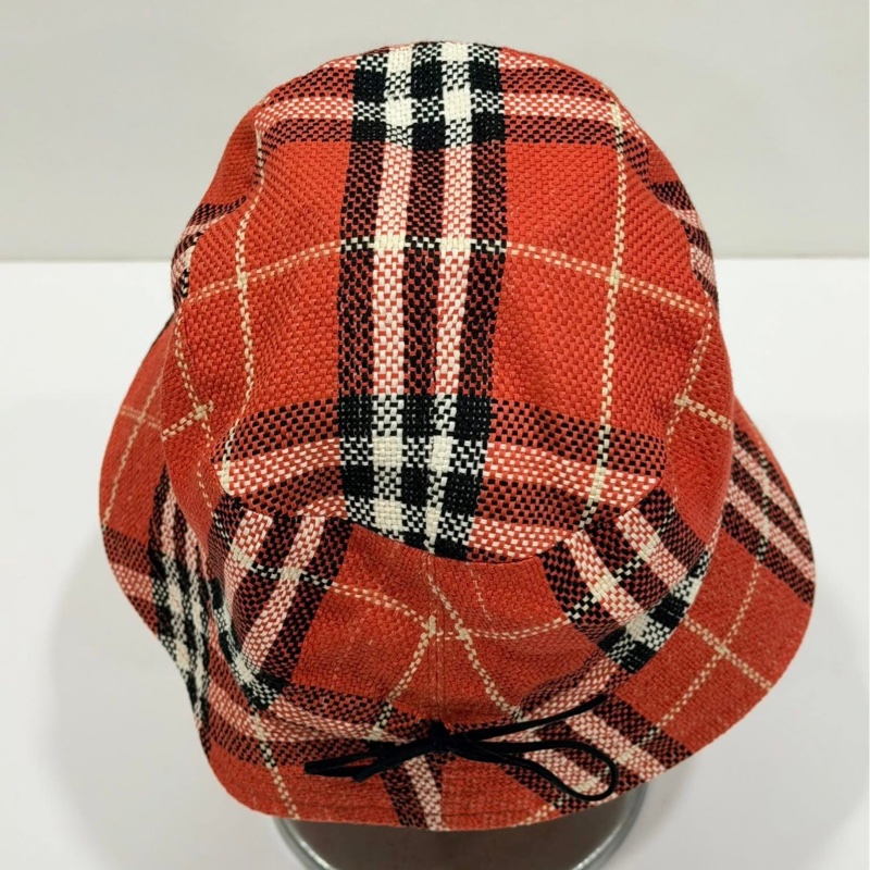 BURBERRY 藍標 格紋綁帶漁夫-4