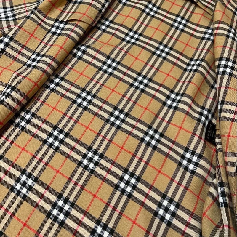 BURBERRY 英國格紋羊毛大衣S-10