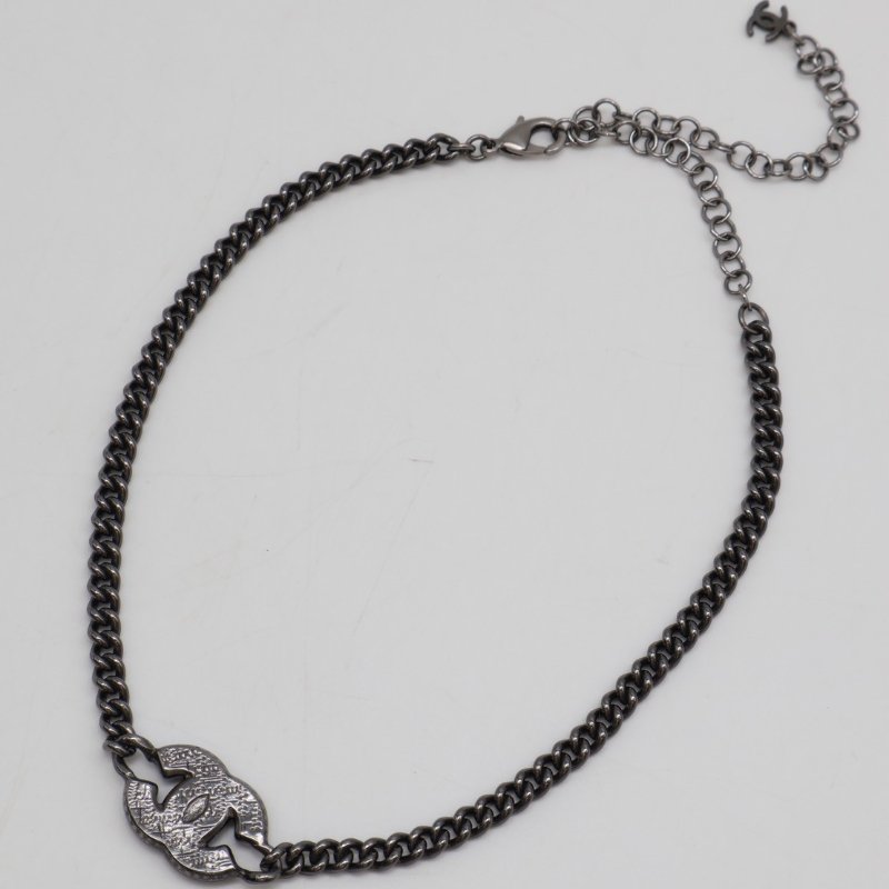CHANEL 24A水鑽雙C項鍊 - So black-3