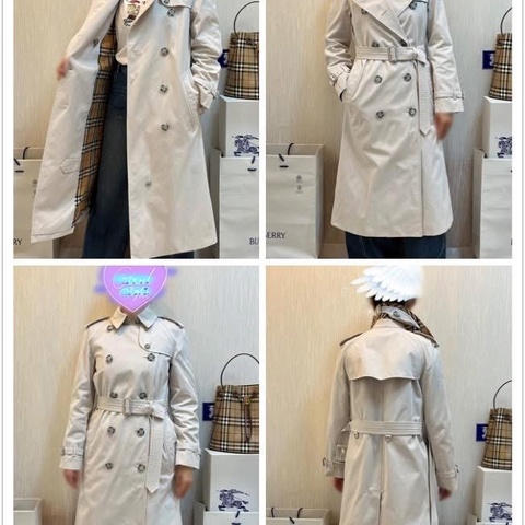 BURBERRY 英國滑鐵盧鉛筆白風衣UK4