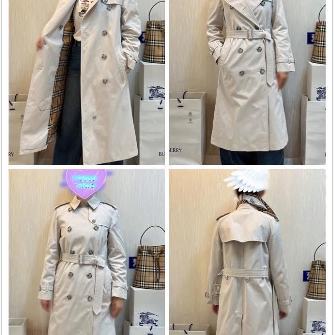 BURBERRY 英國滑鐵盧鉛筆白風衣UK4-0