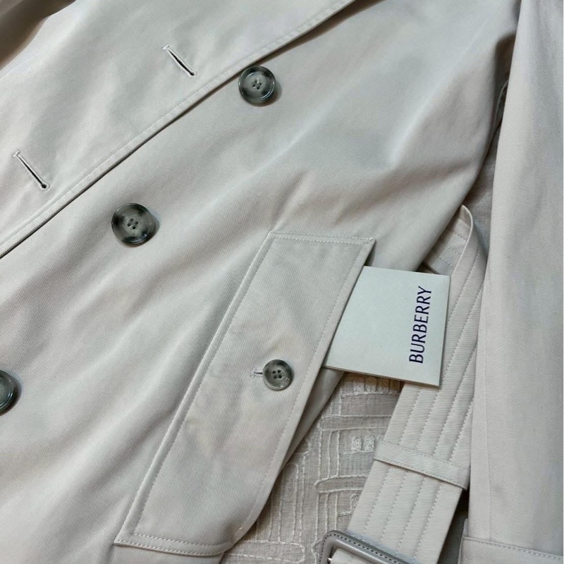 BURBERRY 英國滑鐵盧鉛筆白風衣UK4-7