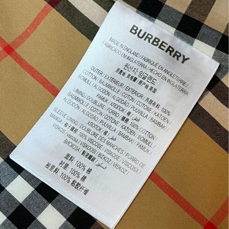BURBERRY 英國滑鐵盧鉛筆白風衣UK4-12