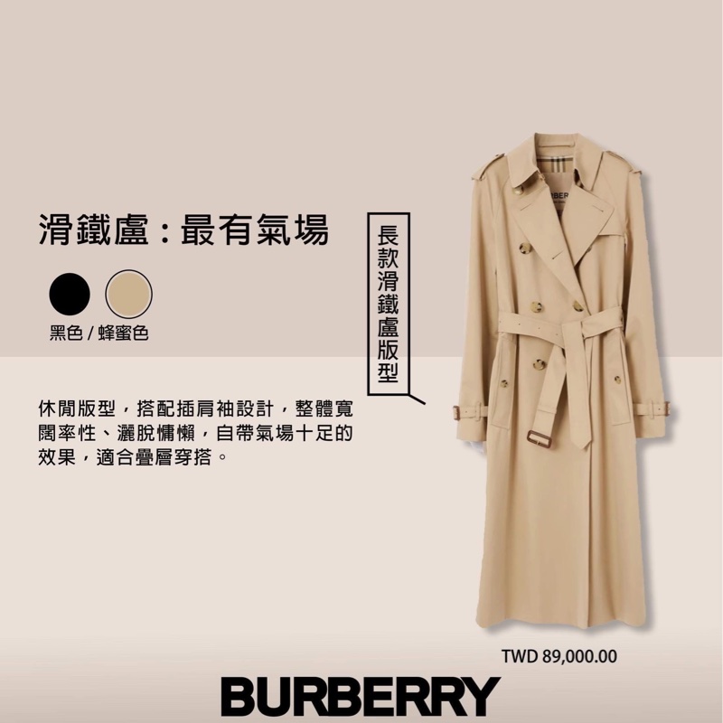 BURBERRY 英國滑鐵盧鉛筆白風衣UK4-17