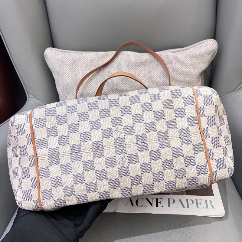 97新LouisVUitton 白棋盤格totally托特奶粉包中號 編碼包 33×29-5