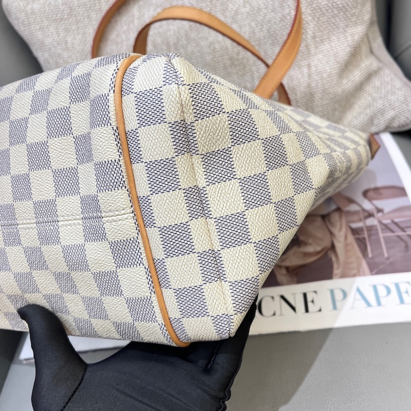 97新LouisVUitton 白棋盤格totally托特奶粉包中號 編碼包 33×29-7