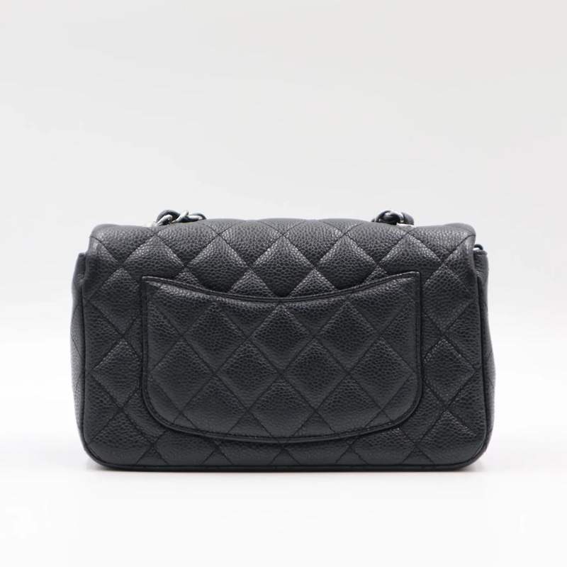 CHANEL 荔枝皮大MINI銀扣-1