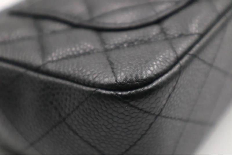 CHANEL 荔枝皮大MINI銀扣-11