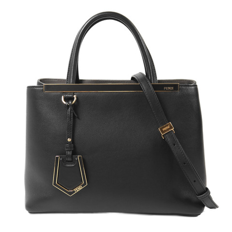 FENDI 牛皮皮革2 Jours金扣手挽肩背兩用袋
