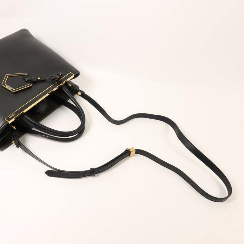 FENDI 牛皮皮革2 Jours金扣手挽肩背兩用袋-7