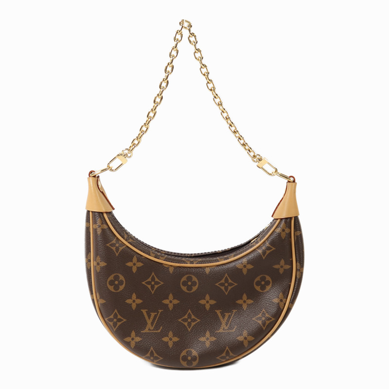 LOUIS VUITTON Monogram Loop金扣肩背袋棕色-1