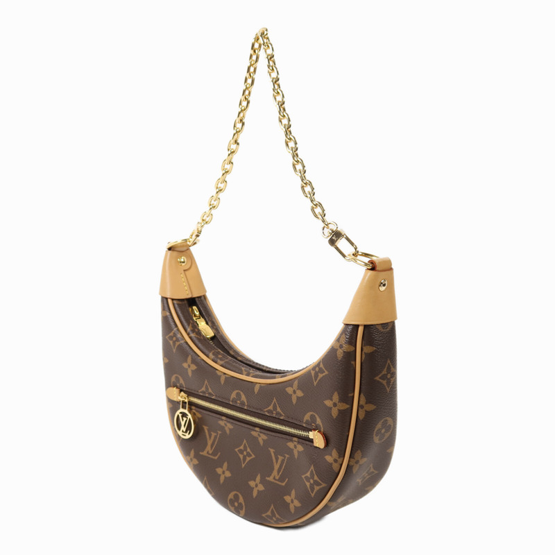LOUIS VUITTON Monogram Loop金扣肩背袋棕色-2