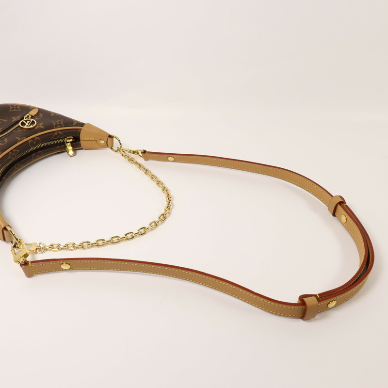 LOUIS VUITTON Monogram Loop金扣肩背袋棕色-6