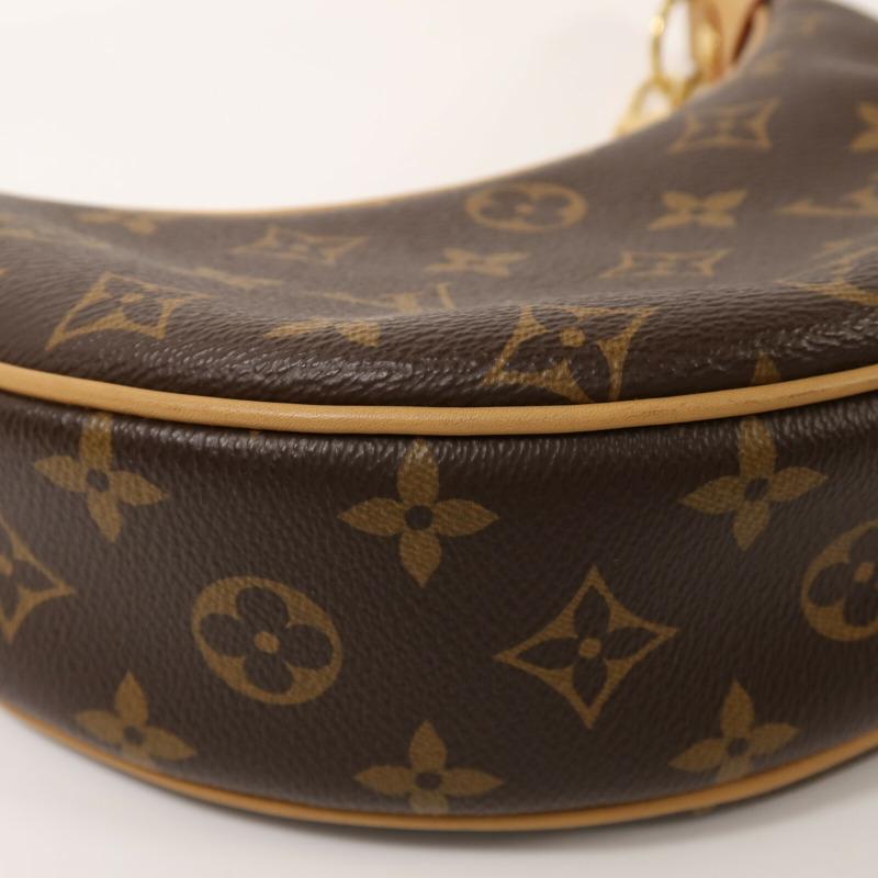 LOUIS VUITTON Monogram Loop金扣肩背袋棕色-8