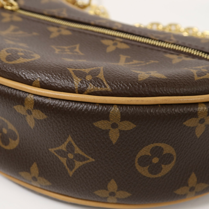 LOUIS VUITTON Monogram Loop金扣肩背袋棕色-11