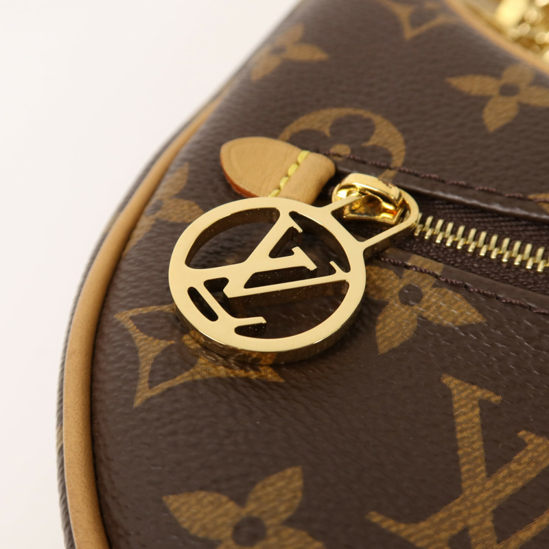 LOUIS VUITTON Monogram Loop金扣肩背袋棕色-12