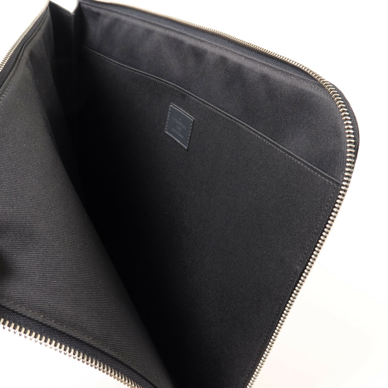 LOUIS VUITTON Damier Graphite Cobalt Camouflage Pochette Jour GM銀扣手拿包-4