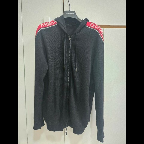 ARMANi 針織長袖連帽外套