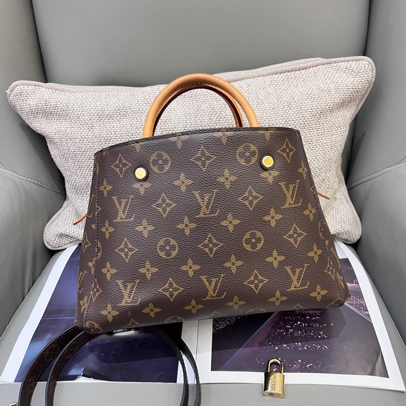 98新LouisVuitton路易威登 老花蒙田bb 編碼GI4188 底長29 有鎖有鑰匙 無附件-1