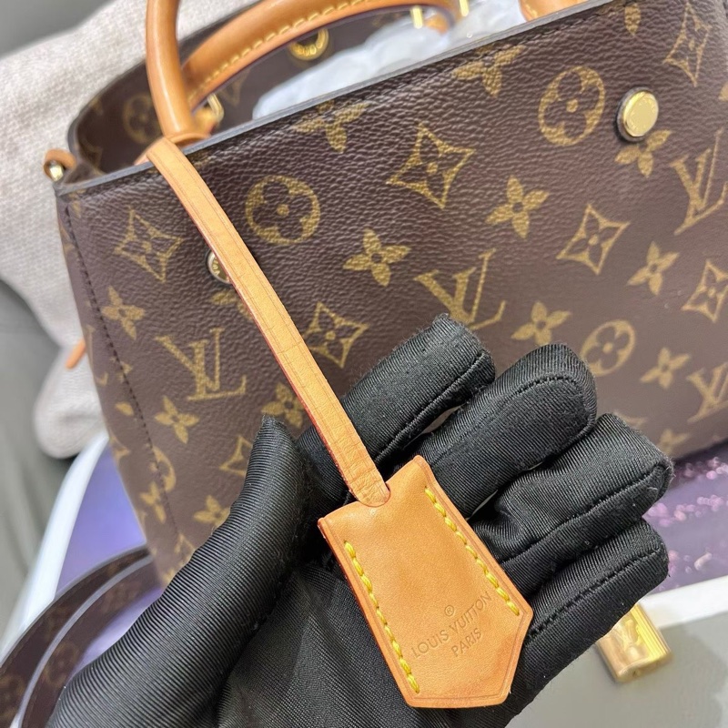 98新LouisVuitton路易威登 老花蒙田bb 編碼GI4188 底長29 有鎖有鑰匙 無附件-5