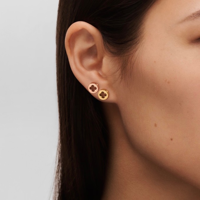 Louis Vuitton 路易威登黃K金Empreinte耳釘-6