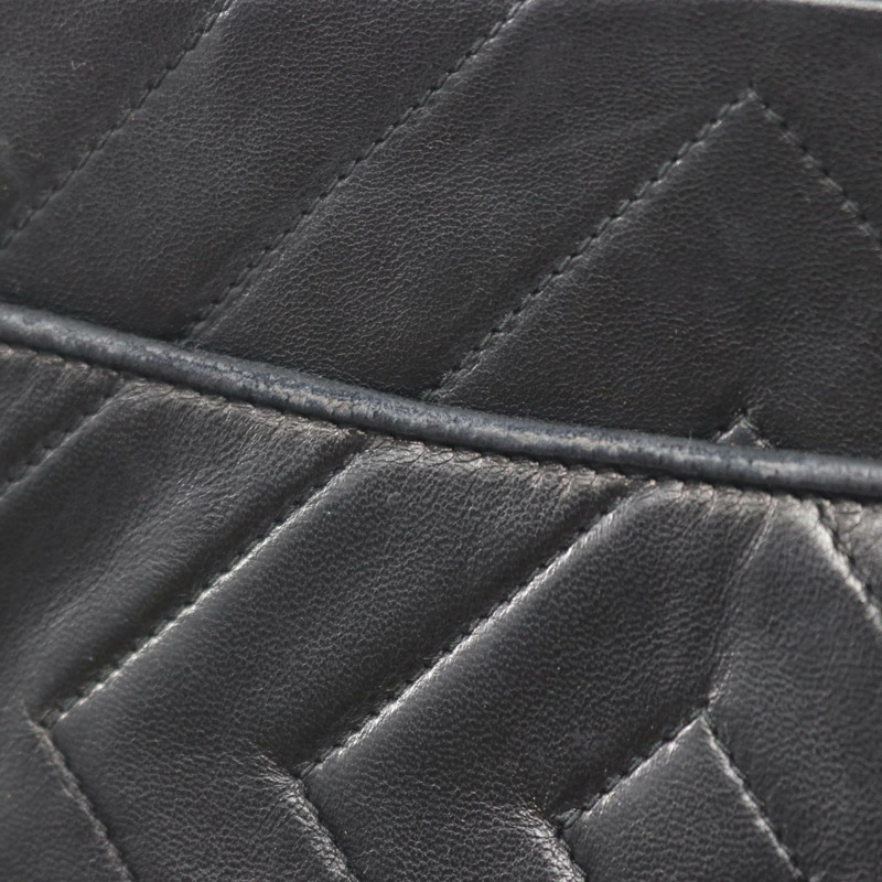 香奈兒 (CHANEL) 菱格紋 Coco Mark 肩背包,羊皮,女士,黑色-5