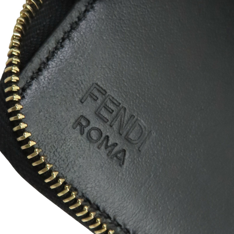 黑色 牛皮 Diamonds 拉鍊短夾【FENDI 芬迪】-9