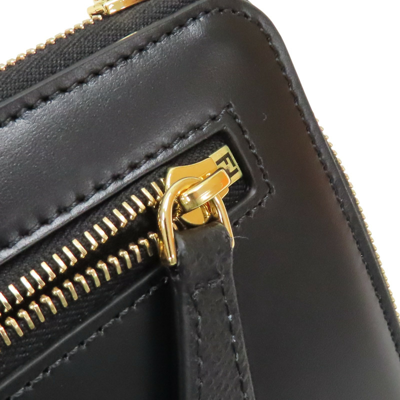 黑色 牛皮 Diamonds 拉鍊短夾【FENDI 芬迪】-11