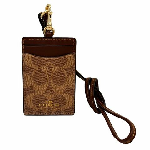 [全新] COACH  C LOGO證件識別證保護套(焦糖)