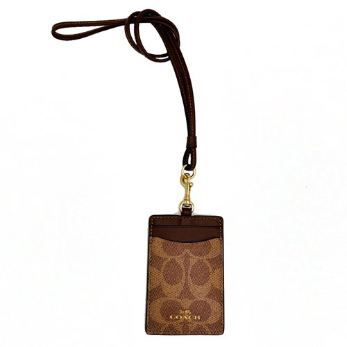 [全新] COACH  C LOGO證件識別證保護套(焦糖)-2