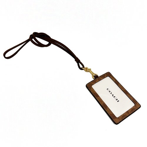 [全新] COACH  C LOGO證件識別證保護套(焦糖)-3