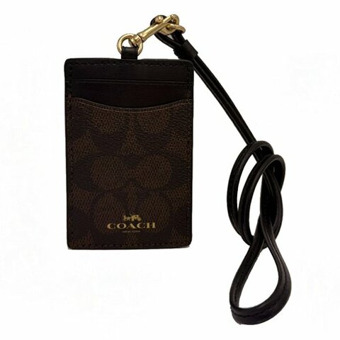 [全新] COACH C LOGO證件識別證保護套(深咖)