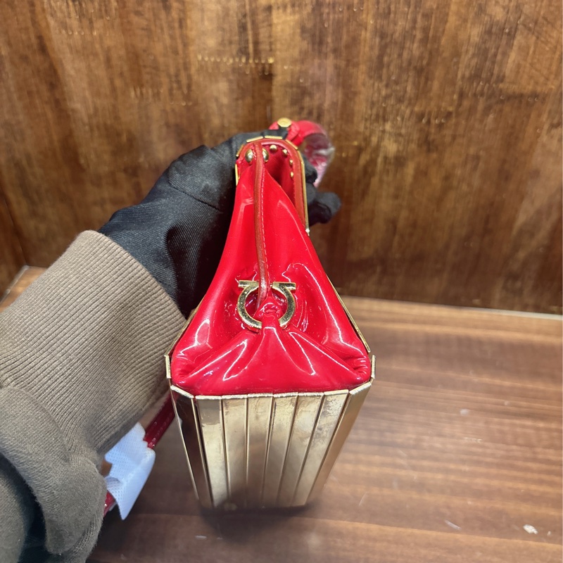 Salvatore Ferragamo 紅色手提包-3